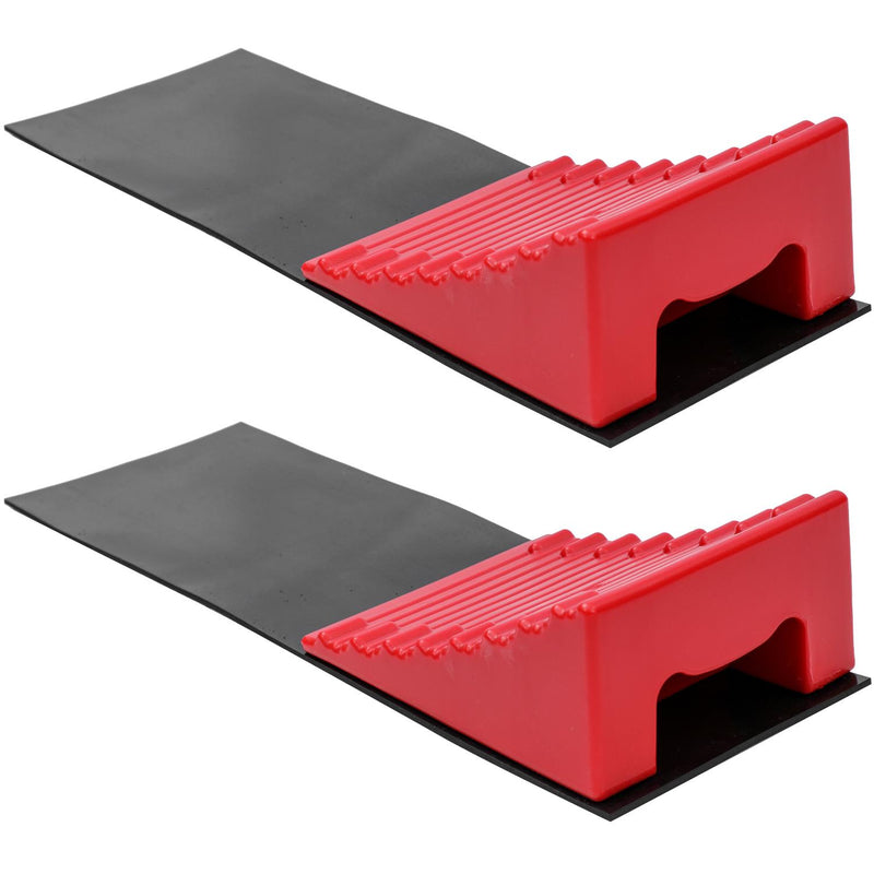 Caravan Levelling Ramps with Chocks Set Red & Black 40x15x11