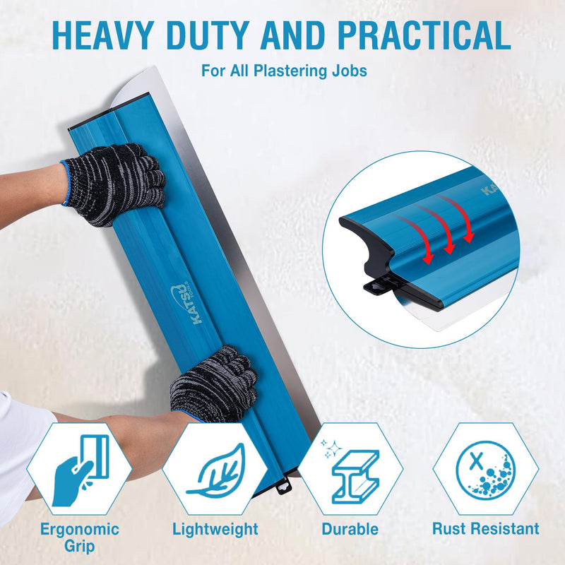 Skimming Plastering Tool Set 25,40,60,80cm In Plastic Case