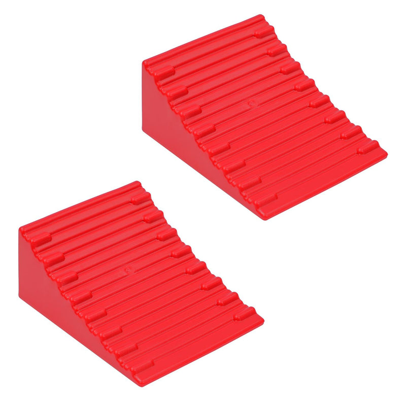 Caravan Levelling Ramps with Chocks Set Red & Black 40x15x11