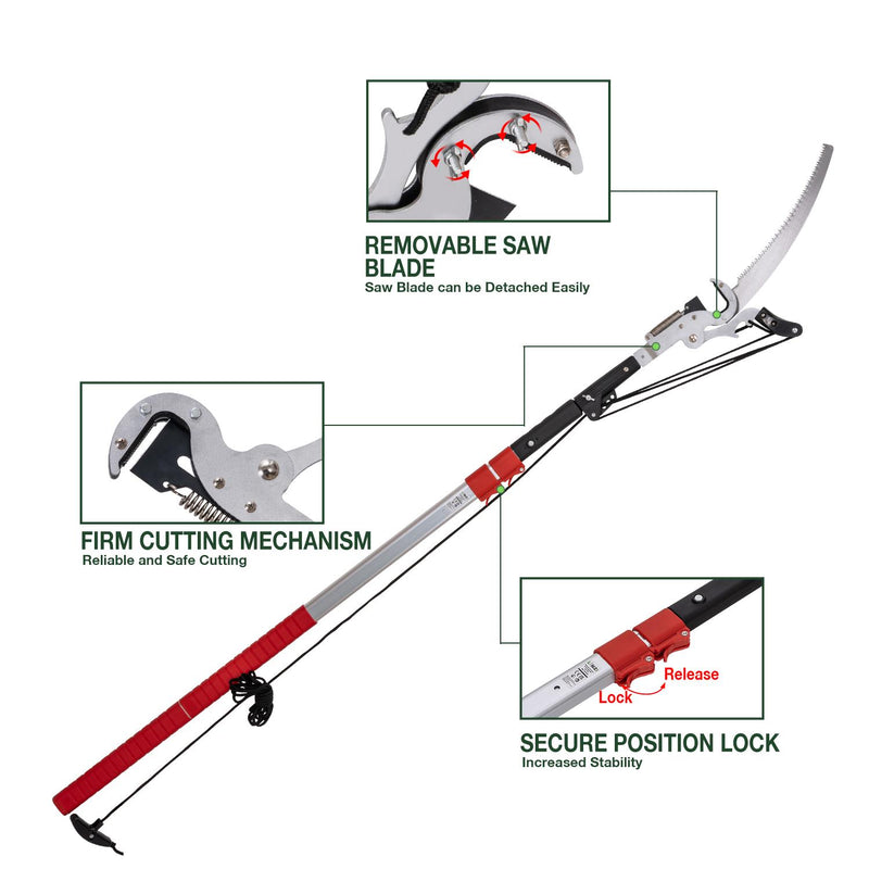 Telescopic Tree Pruner Oval Handle With Saw F330