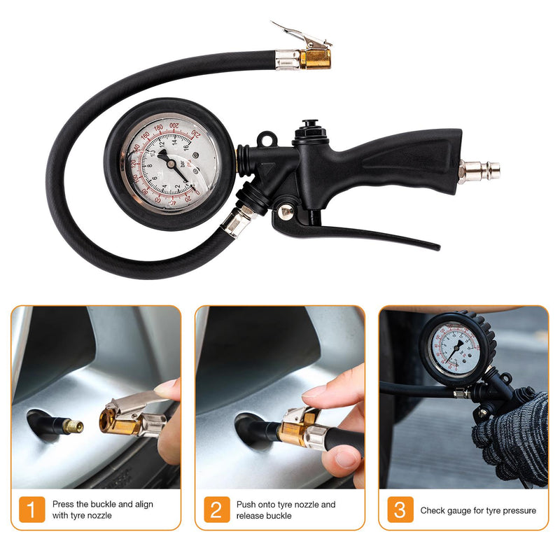 Tire Inflator Gauge With Liquid