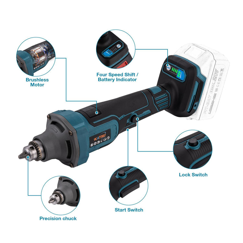 Fit-Bat Die Grinder No Battery 0.6-6mm Chuck