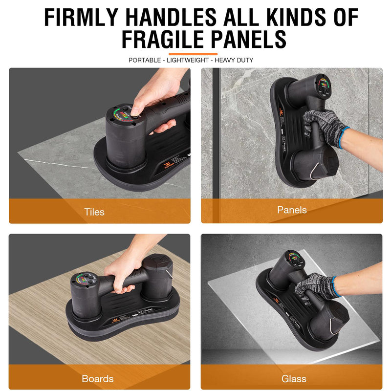 Tile Suction Carrier Cordless with 2 Batteries