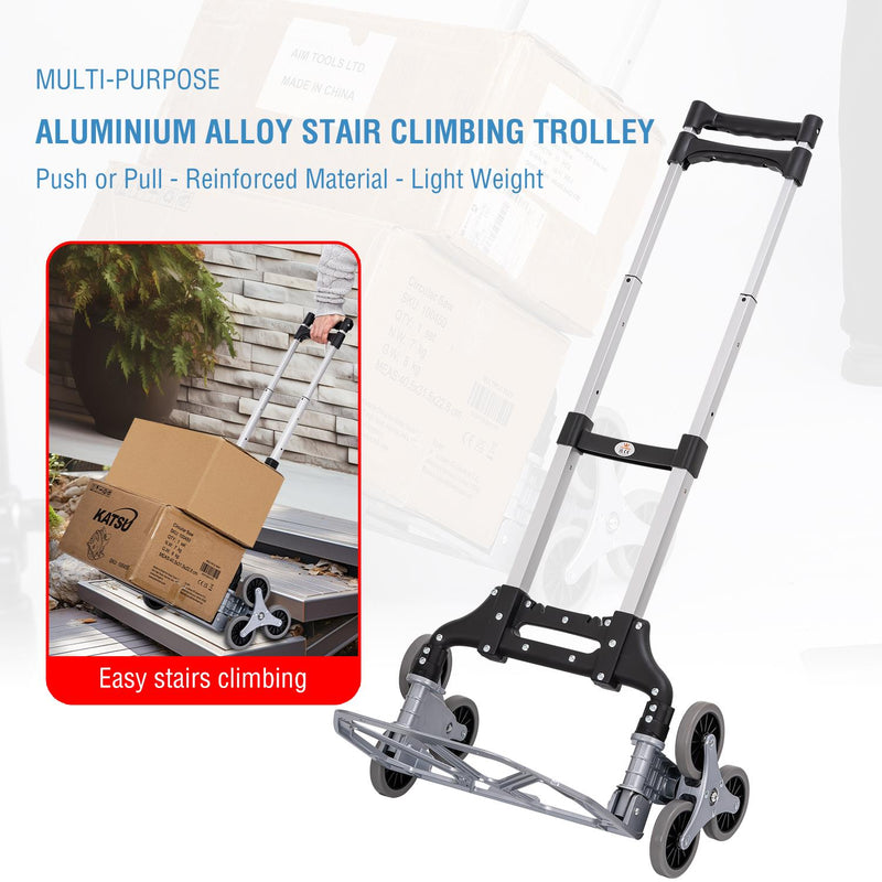 Folding Trolley Stairs Climbing Aluminium Frame 70KG