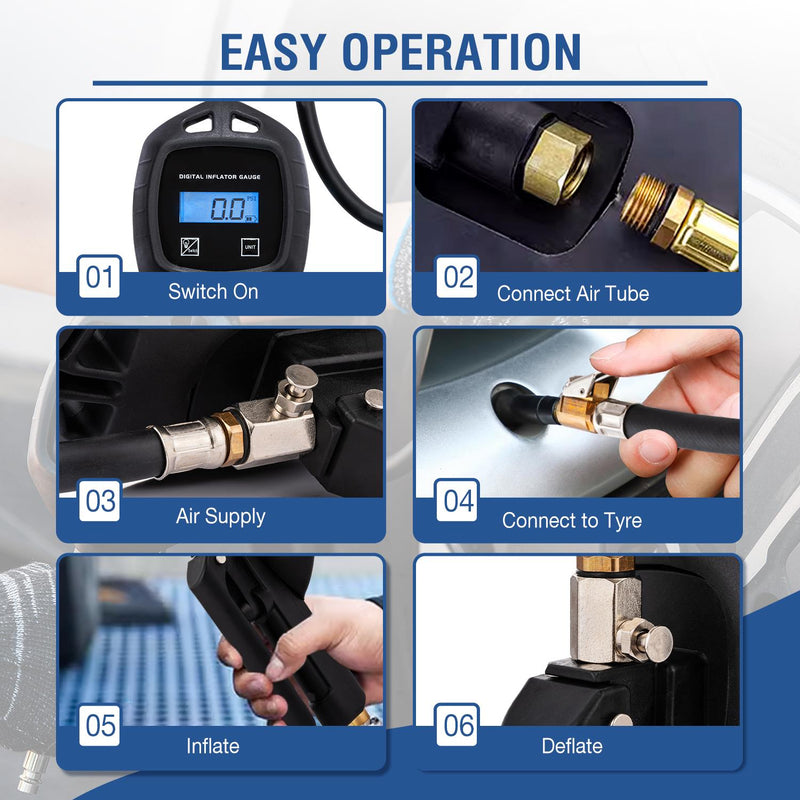 Tire Inflator Gauge Digital