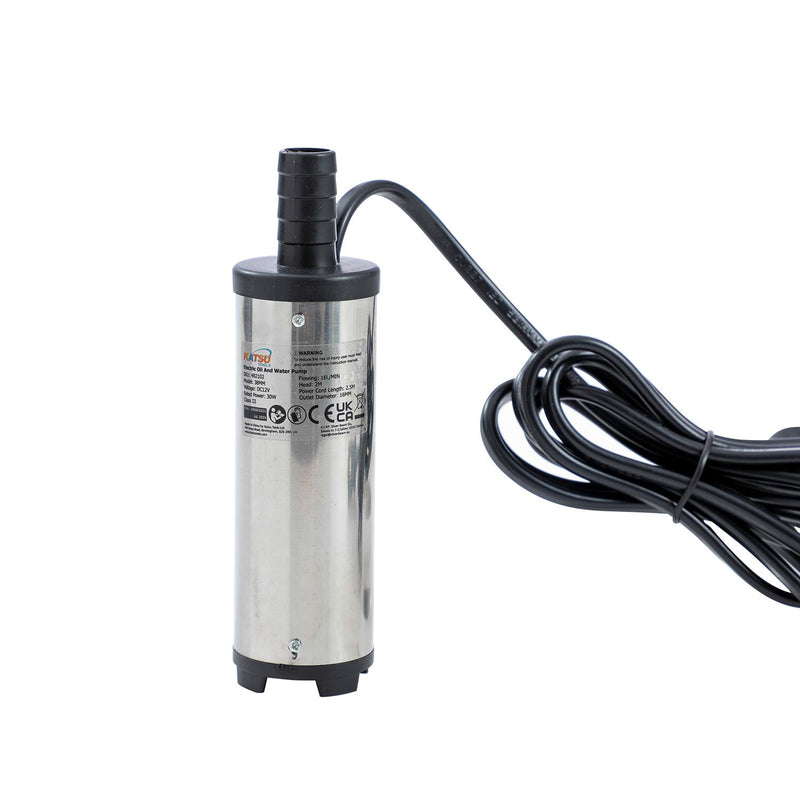 12V 38mm Stainless Steel Submersible Water Pump Diesel Fuel Transfer Pump with Cigarette Plug