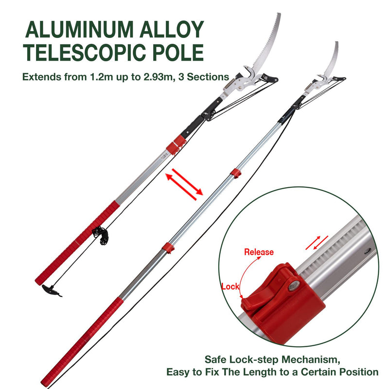 Telescopic Tree Pruner Oval Handle With Saw F330