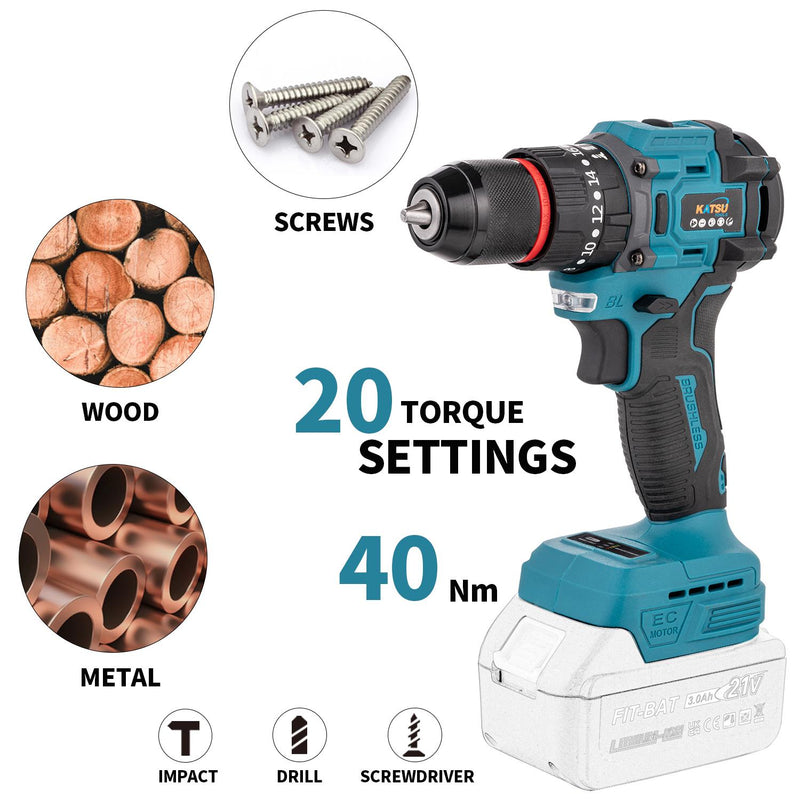 UNFT Cordless Impact Drill Mini - No Battery Included