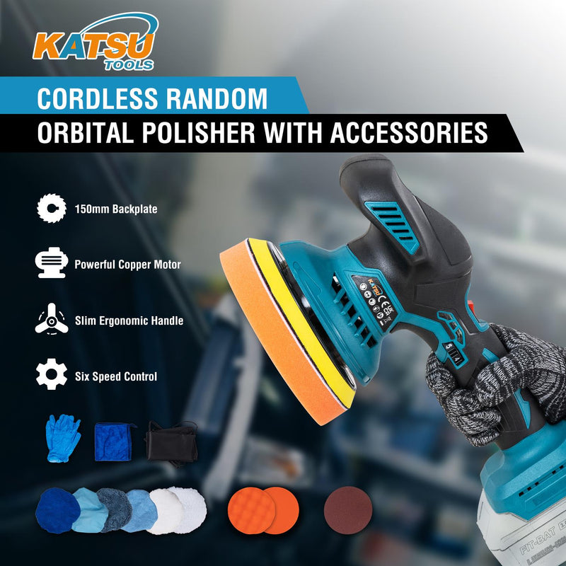 FIT-BAT Orbital Polisher With Accessories 12PCs