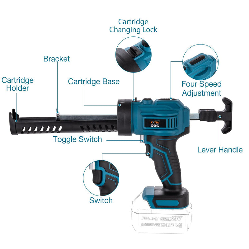 FIT-BAT Cordless Caulking Gun No Battery