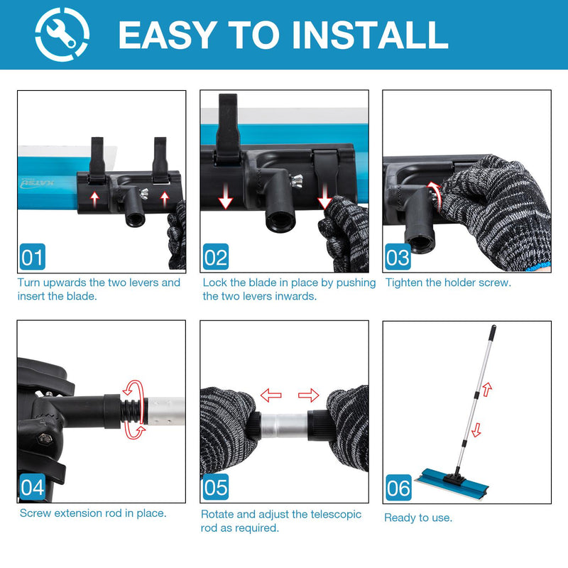 Skimming Plastering Tool Set 25,40,60,80cm In Plastic Case