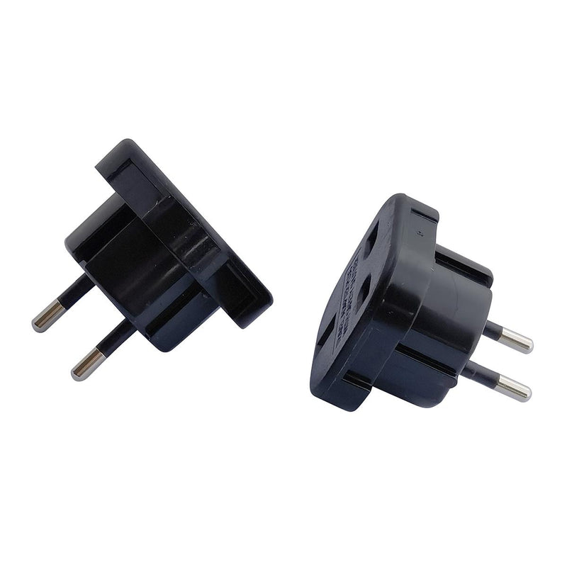 UK to Euro Plug Adaptor 10PCs Pack (black)