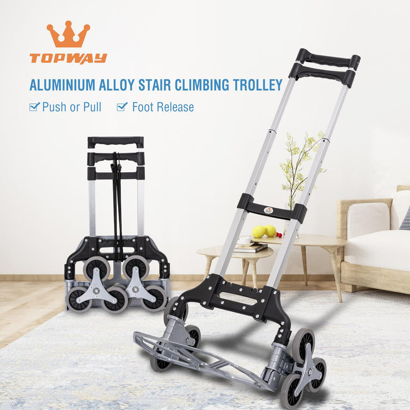 Folding Trolley Stairs Climbing Aluminium Frame 70KG