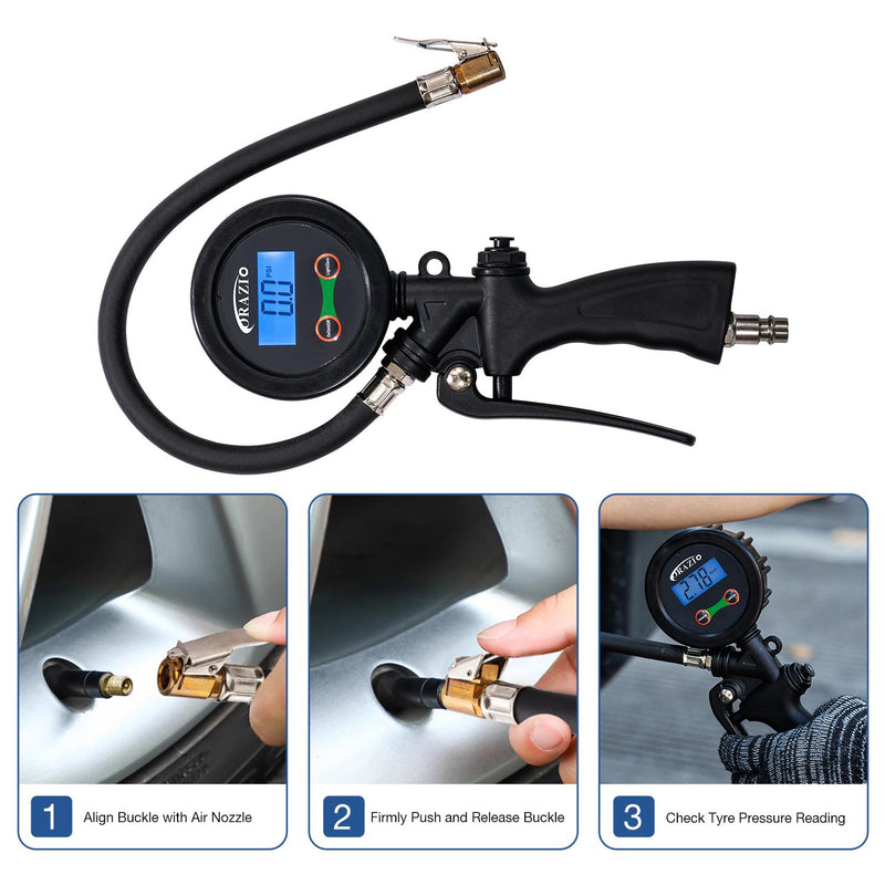 Tire Inflator Gauge Digital Small Screen