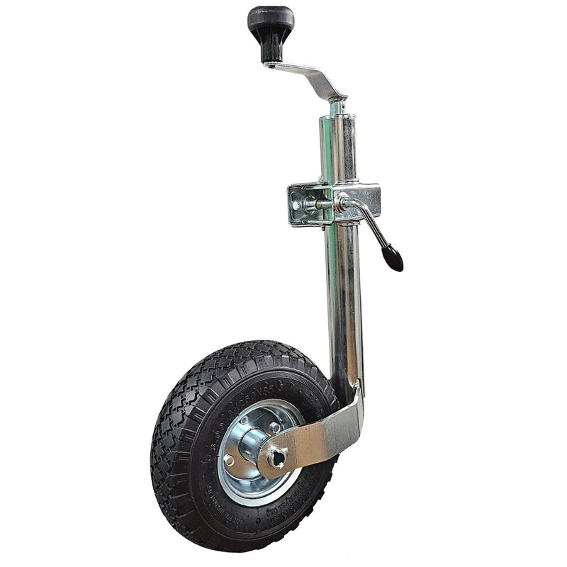 Caravan Trailer Jockey Wheel Inflatable 10" 150KG With Cable