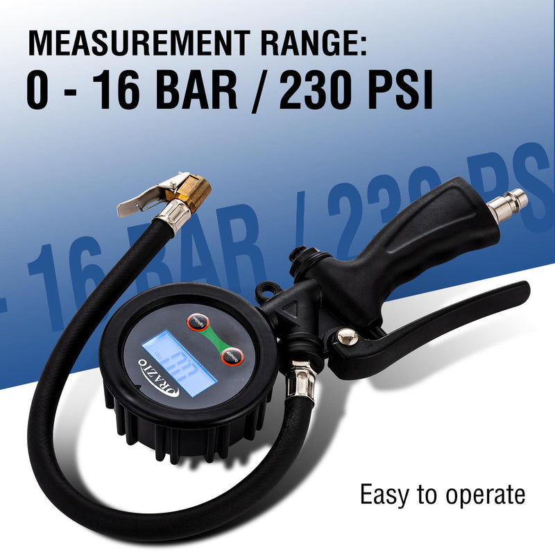 Tire Inflator Gauge Digital Small Screen