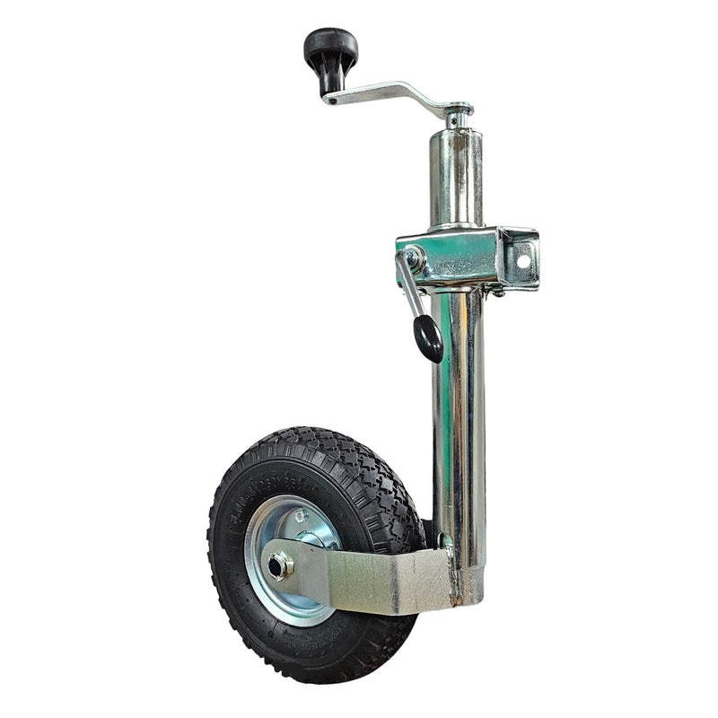 Caravan Trailer Jockey Wheel Inflatable 10" 150KG With Cable