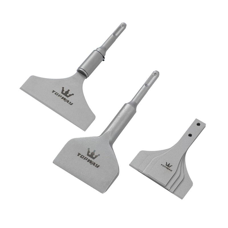 SDS Plus Chisel Scraper 6 PCs Set in Cloth Bag