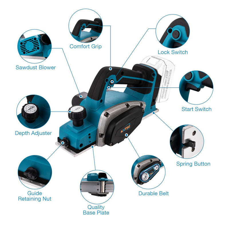 FIT-BAT Cordless Planer 82mm Brushless Motor