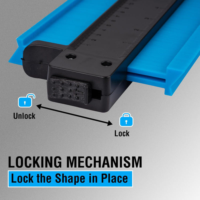 Contour Gauge Shaper Steel Lock 20"