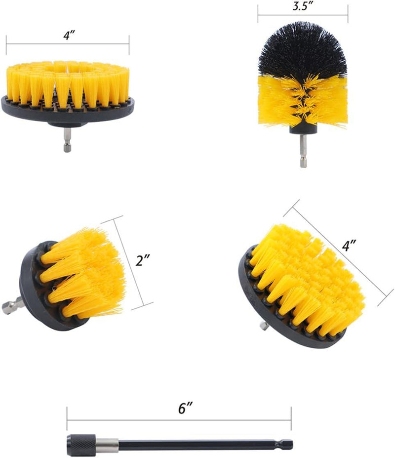 11 PCs Drill Brush Power Scrubber With Shaft