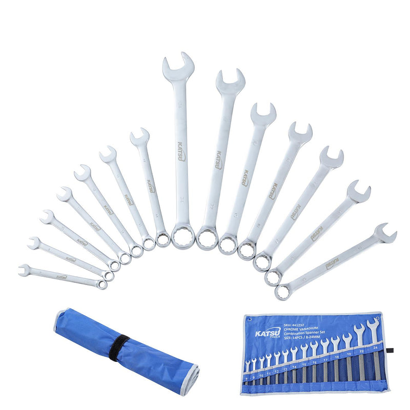 Combination Spanner Set 8-24 14 Pcs