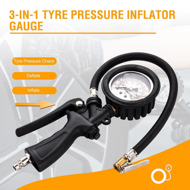 Tire Inflator Gauge With Liquid