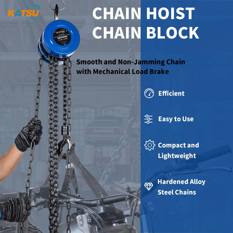 Chain Hoist Chain Block 3M 1Ton - Blue