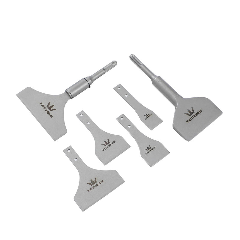 SDS Plus Chisel Scraper 6 PCs Set in Cloth Bag