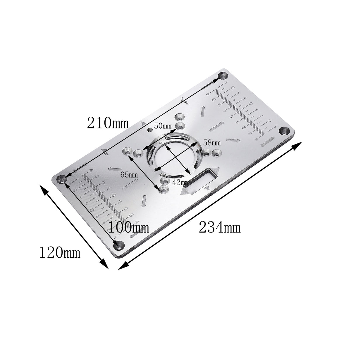 Aluminium Router Trimmer Table Insert Plate For Katsu Trimmers